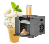 Electric Snow Cone Maker Mini Snow Ice Maker, Commercial Ice Cream Maker Shaved Ice Machine, Shaved Ice Crushing Machine for Milk Juice Chocolate Black