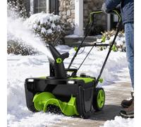 Electric Snow Thrower with 50 cm Width And 7.6 M Throw 2Batteries