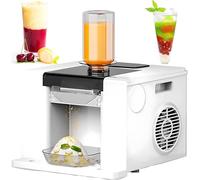 Electric Snowflake Ice Maker - 60 kg/24 h Output with 280W Motor & Air-Cooled Compressor, Touchscreen Control, Auto-Safety Mode, 750 ml Hopper & ABS Body (white)