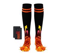 Electric Socks Foot Warmer 5000mAh with App Control Rechargeable Heated Socks for Men Winter Running Hiking Camping Cold Weather Ski