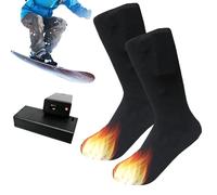 Electric Socks, Heating, Insulation and Thermal Comfort - Knitted Heated Socks | for Skiing Snowboarding Sports Outdoor Activities Home Travel Family Friends