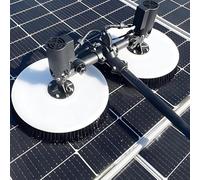 Electric Solar Panel Cleaner, Adjustable Telescopic Pole, Dual-Head Cleaning Brush, for Large-Scale Photovoltaic Maintenance