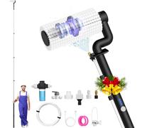 Electric Solar Panel Cleaning Brush and Pole, 6.2M Solar Panel Cleaning Kit with Soap Dispenser, Telescopic Water Fed Pole, 100Mins Runtime, Window Washing Kit for Cleaning PV Panel