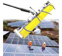 Electric Solar Panel Cleaning Brush with Telescopic Pole, Water Fed Window and Roof Washing Tool for Outdoor Glass Maintenance
