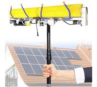 Electric Solar Panel Cleaning Brush with Telescopic Pole, Wide Brush Head for Efficient Outdoor PV Maintenance
