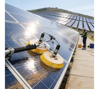 Electric Solar Panel Cleaning Brush with Telescopic Water Fed Pole Kit, Dual-Use Spray Washer for Efficient Panel and Window Maintenance