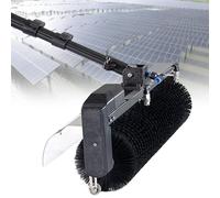 Electric Solar Panel Cleaning Kit with 7.5M Telescopic Pole, 2pcs 60cm Automatic Rotating Brush, Extension Tube, Electric Window Cleaning Tool