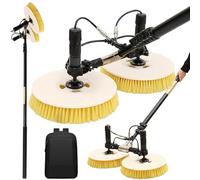 Electric Solar Panel Cleaning Kit11.5FT24.6FT Extendable Water Fed Rod Window Washing Brush & Roof Cleaner Efficient Solar Maintenance Tool for Optimal Performance & Longevity