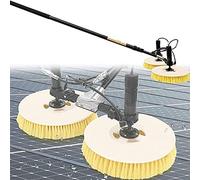 Electric Solar Panel Cleaning Machine, Double Head Automatic Rotary Brush Tool with Lithium Battery for Efficient Photovoltaic Module Maintenance