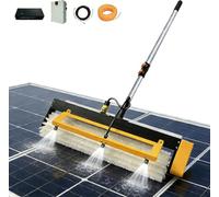 Electric Solar Panel Washing Brush, Portable Electric Water Fed Cleaning Brush - 150W, 60cm Rotary Brush, 3.6/5.6/7.6mCollapsible Pole - For Solar Panels, RV Awnings(Dualpower,7.6M(25ft))