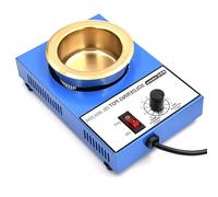Electric Solder Melting Pot, Adjustable Temperature 200-450℃, Soldering and Desoldering Bath with Multiple Crucibles for Melting Solder and Plastic Resin