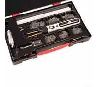 Electric Soldering Iron Set with Lithium Battery Hot Nail Pen, 2000mAh Rechargeable Cordless Tool with LED Light, Fast Heating to 550°C for Plastic Repair of(B)