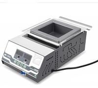 Electric Soldering Pot, Lead-Free Melting Bath with Dual-Temperature Digital Display, Temperature Range 0-600℃ for Welding and Metal Melting