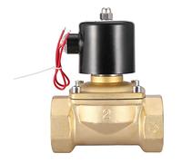 Electric Solenoid Valve Brass Two Way Normally Closed 220VAC Quick Sensitive Direction Change for Water Air Oil Systems DN50 2 Inch Brass Body
