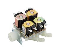 Electric Solenoid Valve, DC 12V DN20 G3/4" 1 in 4 out Plastic N/C Water Inlet Valve Normally Closed Water Drain Valve Electric Magnetic Solenoid Valve for Water Drain