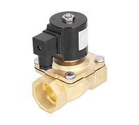 Electric Solenoid Valve Diaphragm Type Straight Pull, G1-1/2in Brass Electromagnetic Valve for Water Air Gas, 40mm Bore 0-1.0MPa with Flow Direction Indicator (DC12V)