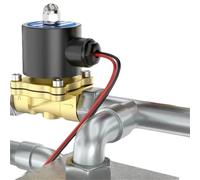 Electric Solenoid Valve DN8/10/15/20/25/32 Normally Closed Pneumatic for Water Oil Air 12V 24V 220V 1/4" 3/8" 1/2" 3/4" 1"(2W-200-20 DN20,AC220V)