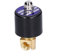 Electric Solenoid Valve Normally Closed 1/4in 2W - 025-08, Electromagnetic Valve for Water Air, Direct - Acting Diaphragm Brass Valve with Manual Override for Industrial F (DC12V)