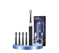 Electric Sonic Toothbrush Sensitive Gum Care Rechargeable Toothbrush 5 Modes Soft Brush Bristles (Black)