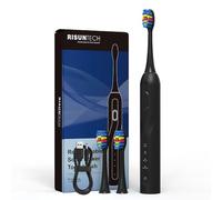 Electric Sonic Toothbrush with a 3-Second Soft Start to Prevent Toothpaste Splatter, a self-Locking Button, and a Quiet Design with a Noise Level Below 60 decibels.