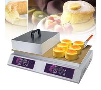 Electric Souffle Machine - Commercial Pancake Maker with Temperature Control for Home Kitchen, Restaurant, Bakery, Snack Bar - Single Head