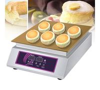 Electric Souffle Machine - Commercial Pancake Maker with Temperature Control for Home Kitchen, Restaurant, Bakery, Snack Bar - Single Head