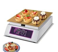 Electric Souffle Making Machine, Double Plate Commercial Pancake Maker Baker, 60-240℃ Temp Control, Non-Stick Waffle Maker with Stainless Steel Cover, Bakery Snack Bar