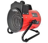 Electric Space Heater 3000W RocwooD 3KW 230v Heating Fan 3 Heat Settings Portable Overheat Protection Home Office Workshop Warehouse Greenhouse Building Site