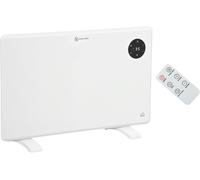 HOMCOM 1200W Space Heater, Freestanding or Wall Mounted, Electric Convector Heater with Adjustable Thermostat, Timer, White