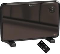 HOMCOM 1200W Quiet Electric Convector Heater with LED Display and Adjustable Thermostat - Black, Black