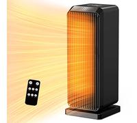 Electric Space Heater Low Energy,1800W Portable Ceramic Heater ECO with Thermostat,Overheating & Tip-Over Protection,LED Display,Remote,1-12H Timer, Oscillating,4Mode