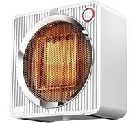 Electric Space Heater, PTC Ceramic Fast Heating 500W Energy Efficient for Indoor Use, Overheating & 45° Tip-Over Protection, Portable Desk Electric Mini Heaters for Office Home (White)