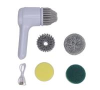 Electric Spin Scrubber Cordless Handheld Electric Cleaning Brush with Battery Display 2 Speed Clean 5 Replaceable Heads for Bathroom Floor Sink Window