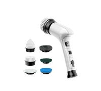 Electric Spin Scrubber, Cordless Household Cleaning Brush with 6 Replaceable Heads, 3 Speeds, LED Display, Lightweight Handheld Power Scrubber for Cleaning Stove/Bowl/Sink/Corner/Tile/Grout