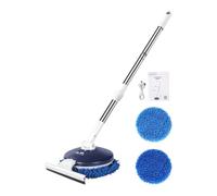 Electric Spin Scrubber - Cordless Rotating Cleaning Brush with 8 Replaceable Heads | IPX 7 Waterproof Extendable Long Handle Scrubber for Bathroom Shower Tile Floor Kitchen & Car Detailing