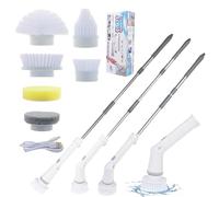 Electric Spin Scrubber, Electric Cleaning Brush, Infinite Cleaning Brush With 6 Replaceable Brush Heads, Adjustable Extension Arm For Tiles, Bathtub Kitchen Floor Bathroom Home