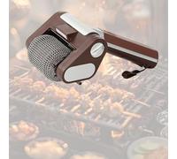 Electric Spinning Grill Brush Bristle Free,Wireless Rechargeable BBQ Cleaning Tool with LED Light,304 Stainless Steel Power Roller,350 RPM Detachable Design for Outdoor Grilling,Brown