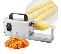 Electric Spiral Potato Slicer, 3 in 1 Tornado Cutter with 180 RPM Speed, Stainless Steel Blades, Commercial French Fry Cutter for Tornado Fries and Chips