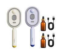Electric Spray cushion Brush, USB Rechargeable Misting Massage Comb with Water Spray, Self-Cleaning Steam Comb for Frizz Control, Scalp Massage, Curly Hair and Travel Gift Set F