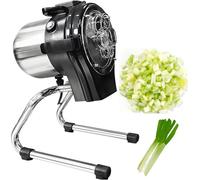 Electric Spring Onion Cutter, 6000RPM Vegetable Slicer, Stainless Steel Food Processor with Detachable Blades for Kitchen Commercial Use