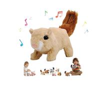 Electric Squirrel Plush Realistic Toy,2026 New Interactive Crawling Piglet,Electronic Plush Piggy Toy with Wagging Tail & Twitching Nose & Oink,Walking PigToy,My Pet Pig That Acts Like a Real Pigs