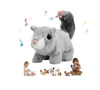 Electric Squirrel Plush Realistic Toy,2026 New Interactive Crawling Piglet,Electronic Plush Piggy Toy with Wagging Tail & Twitching Nose & Oink,Walking PigToy,My Pet Pig That Acts Like a Real Pigs