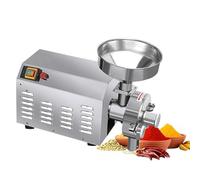 Electric Stainless Steel Flour Grinder with Copper Motor, Adjustable 50-200 Mesh for Efficient Milling in Kitchen and Restaurant Use