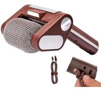 Electric Stainless Steel Grill Brush, Rechargeable BBQ Cleaner- Cordless, 350 RPM Power Roller Blasts, Bristle-Free Design, Ideal for Outdoor Grill Cleaning Brown,25 * 14 * 11