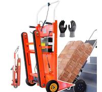 Electric Stair Climbing Dolly Hand Truck with Control Panel and Gloves, 37.40in Extended Tracks, Load-Bearing 661lb for Moving Furniture and Warehouse Logistics