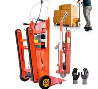 Electric Stair Climbing Dolly - Professional Folding Trolley with Thickened Rubber Tracks, Adjustable Speed, Includes Gloves, Load Capacity 881lb for Warehouse & Logistics