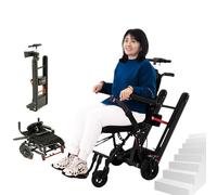 Electric Stair Climbing Wheelchair, 2-in-1 Hand Wheelchair Design for Up and Down Stairs, Lightweight Folding with Smart LCD Display, 330lb Load Capacity