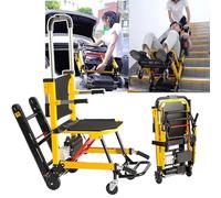 Electric Stair Climbing Wheelchair, Electric Crawler Stair Climber, 160KG Load,Intelligent Control Panel + Aluminum Alloy Frame, Elderly/Disabled Can Go Up and Down Stairs Chair