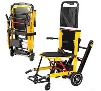 Electric Stair Climbing Wheelchair, Foldable and Portable Stair Lift Chair with 6 in 1 Function for Elderly and Disabled, Up and Down Stairs for Home, Hospital and Care Use,Yellow