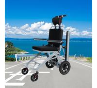 Electric Stair Climbing Wheelchair for Paralyzed Elderly People to Go Up and Down Stairs Automatically Crawler Stair Climbing Machine Artifact silver